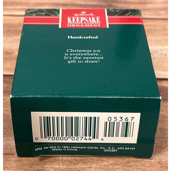 1991 HALLMARK KEEPSAKE ORNAMENT QX5367 SWEET TALK HORSE BOY CANDY CANE - Picture 2 of 6